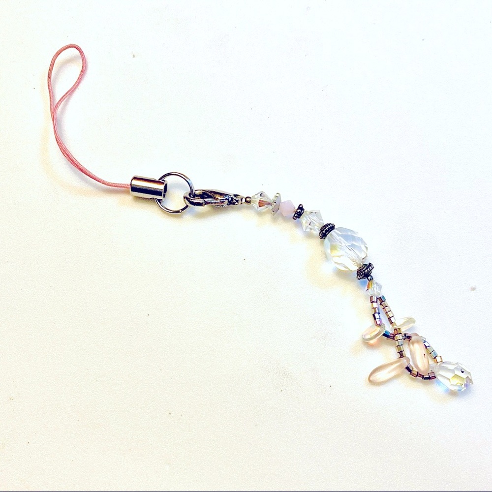 Pink Crystal Artisan Pull Charm - Picture 2 of 3